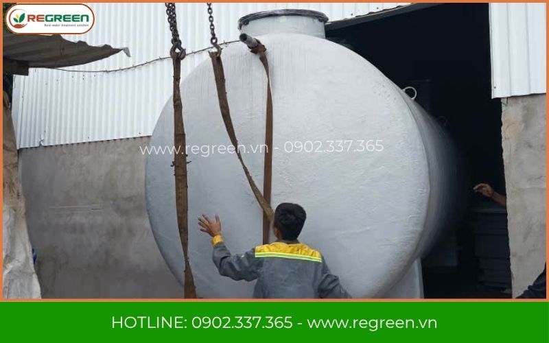 Toàn cảnh công trình thi công hệ thống xử lý nước thải sản xuất 5m3