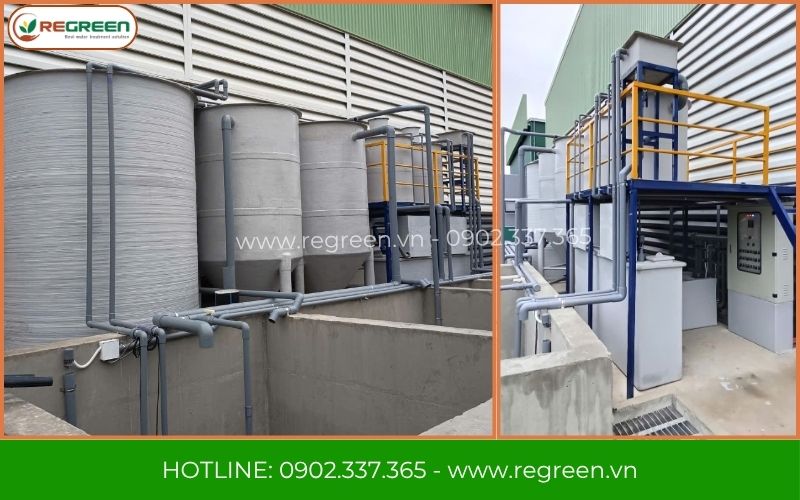 Regreen thi công hệ thống xử lý nước thải sản xuất công suất 6m3