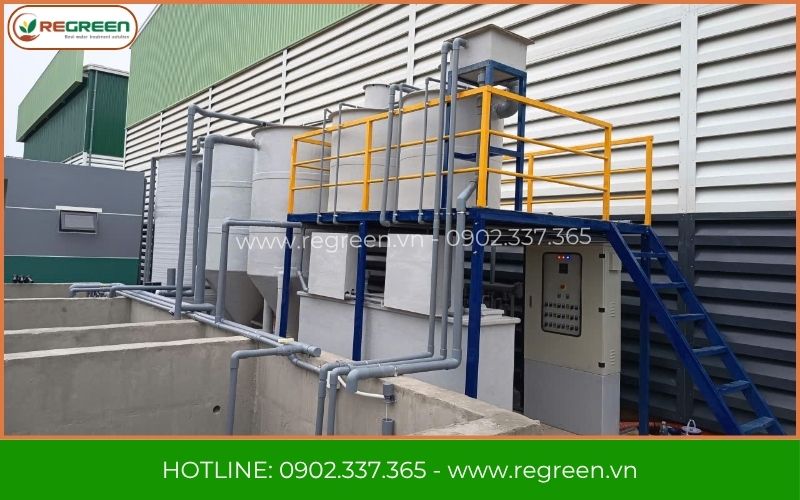 Toàn cảnh hệ thống xử lý nước thải sản xuất 6m3 tại Đà Nẵng