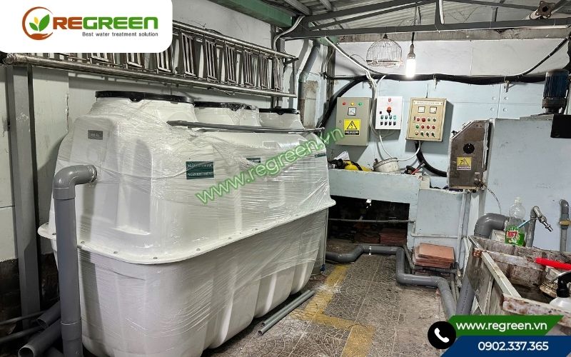 Hệ thống xử lý nước thải sinh hoạt 10m3 hoàn thiện tại công trình quận 3.