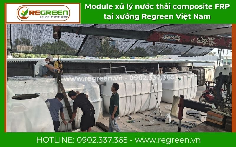 Hình ảnh thực tế hệ thống xử lý nước thải sinh hoạt Regreen Việt Nam