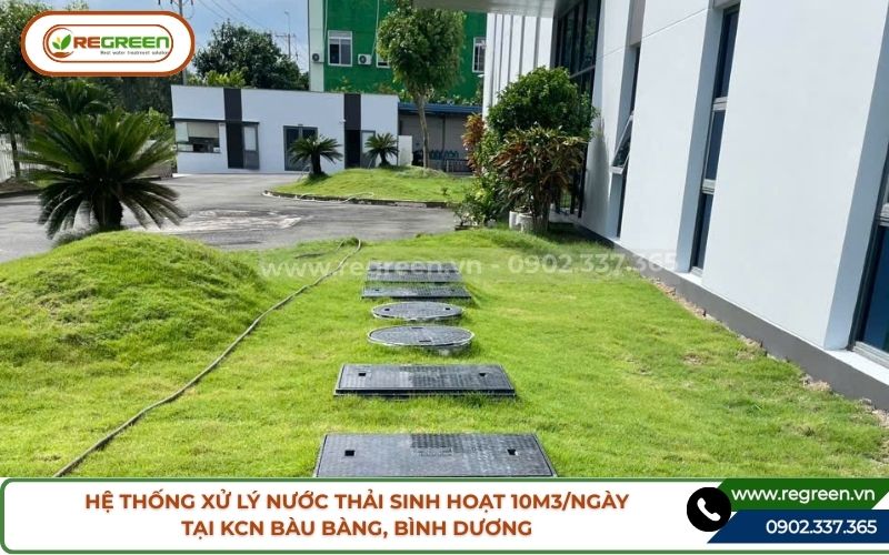 Hệ thống xử lý nước thải sinh hoạt 10m3/ngày KCN Bàu Bàng