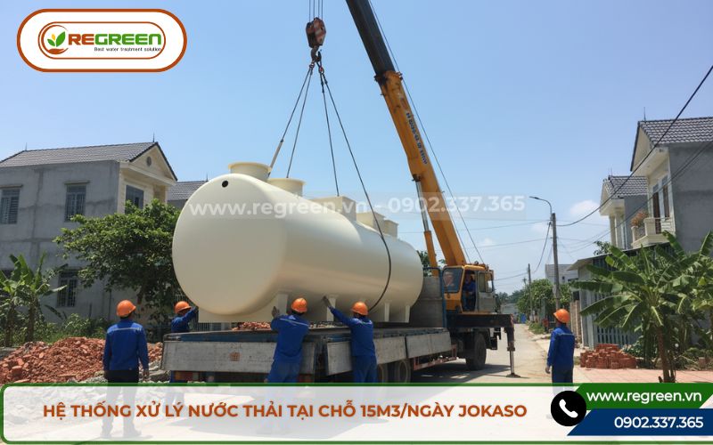 Thi công, lắp đặt hệ thống xử lý nước thải tại chỗ 15m3/ngày Jokaso giá tốt