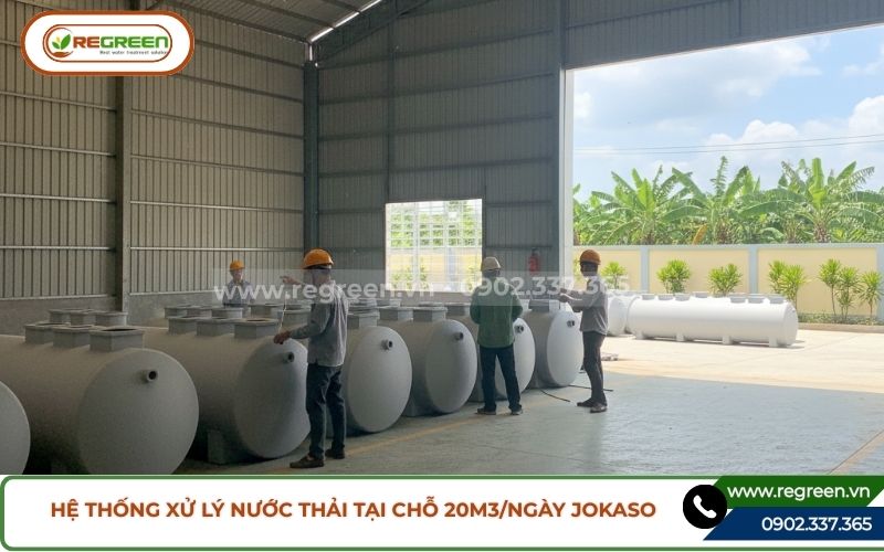 Regreen cung cấp hệ thống xử lý nước thải tại chỗ 20m3.