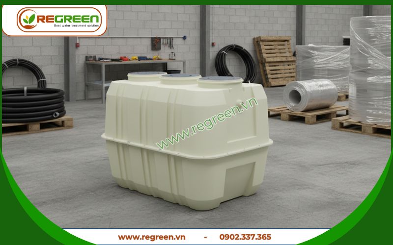 Hệ thống xử lý nước thải tại chỗ 2m3 Regreen Việt Nam thiết kế nhỏ gọn, hiệu suất cao.