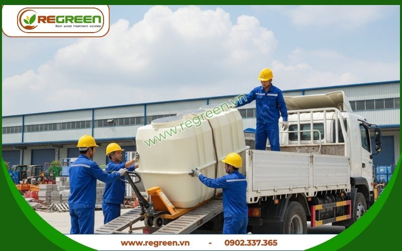 Vận chuyển hệ thống xử lý nước thải tại chỗ 3m3 nhanh chóng, dễ dàng