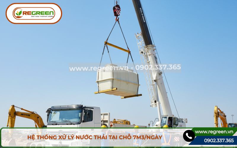 Thi công lắp đặt hệ thống xử lý nước thải tại chỗ 7m3 Jokaso
