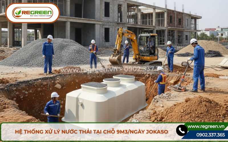 Regreen lắp đặt hệ thống xử lý nước thải tại chỗ 9m3 cho nhà hàng