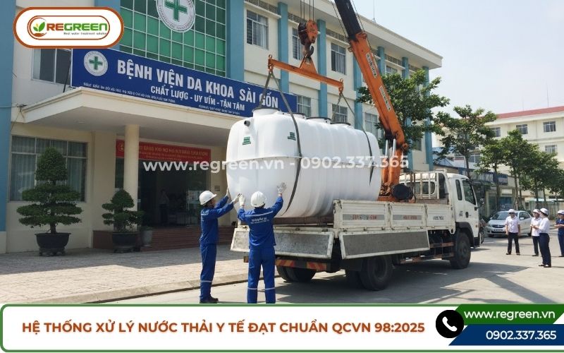Hệ thống xử lý nước thải y tế đạt chuẩn QCVN 98:2025