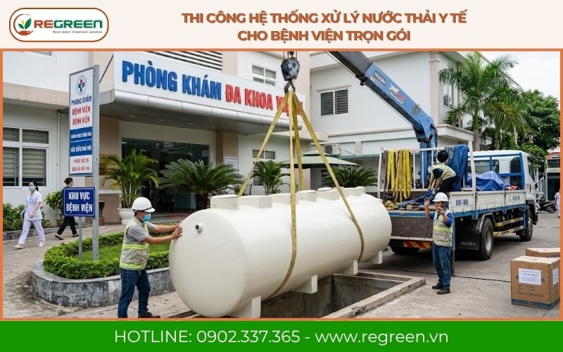 Thi công hệ thống xử lý nước thải y tế cho bệnh viện trọn gói