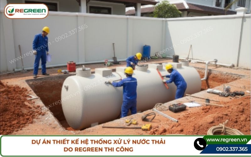Dự án thiết kế hệ thống xử lý nước thải do Regreen thi công.