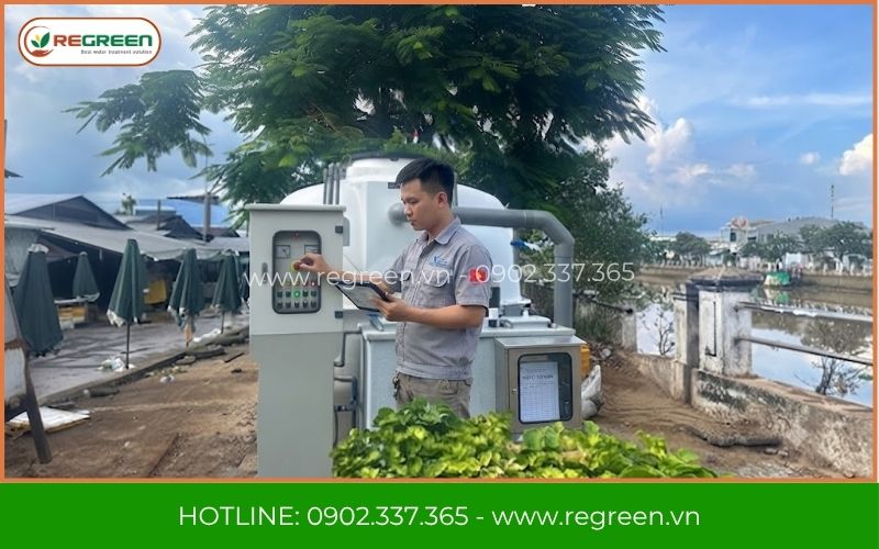 Kiểm tra tủ điện trước theo hướng dẫn vận hành hệ thống xử lý nước thải
