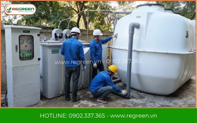Chuyên gia Regreen đào tạo hướng dẫn vận hành hệ thống xử lý nước thải