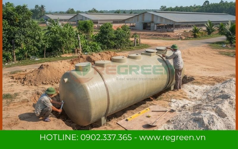 Module composite đúc sẵn xử lý nước thải chăn nuôi gà