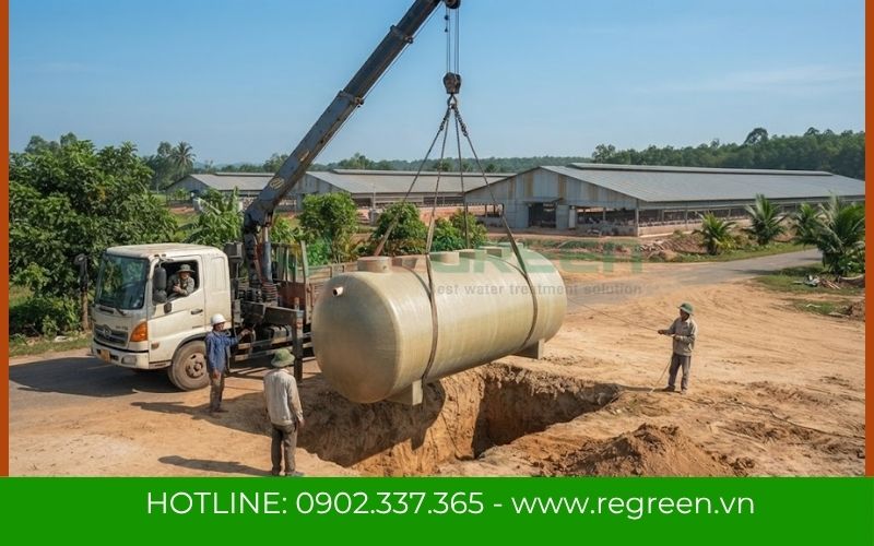 Thi công lắp đặt trọn gói xử lý nước thải chăn nuôi gà