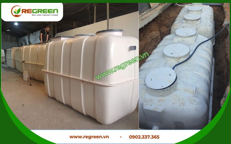 Bể tự hoại composite 3 ngăn chất lượng cao.