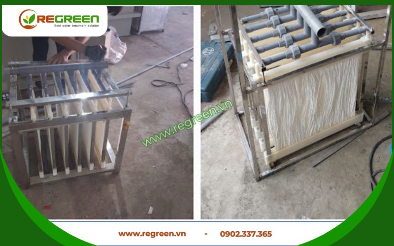 Giám sát kỹ thuật quá trình lắp màng lọc sinh học MBR.
