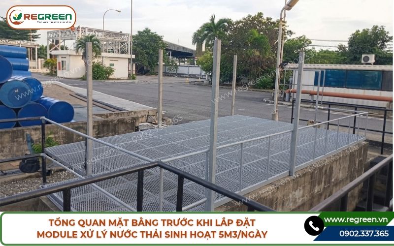 Khảo sát mặt bằng lắp đặt module xử lý nước thải sinh hoạt 5m3 tại Đồng Nai
