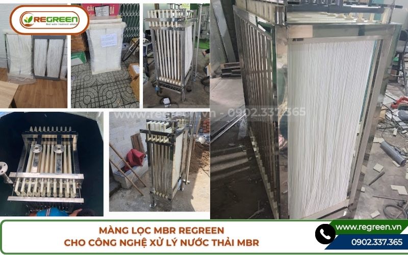 Cận cảnh sợi màng công nghệ xử lý nước thải MBR.