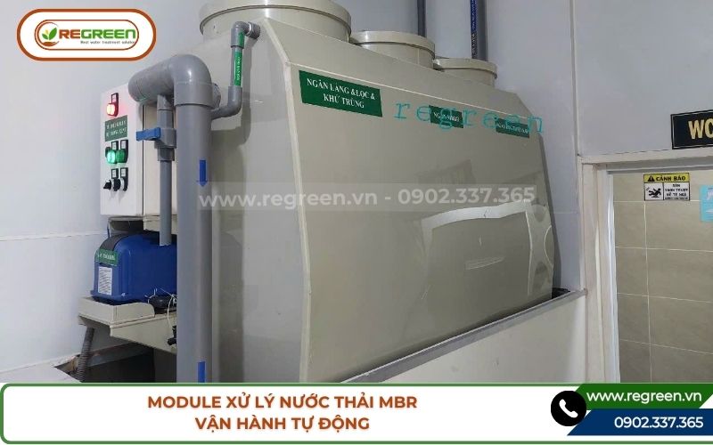 Hệ thống công nghệ xử lý nước thải MBR vận hành tự động.