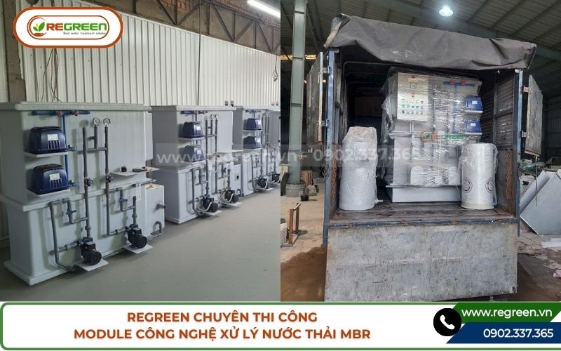 Regreen chuyên thi công module công nghệ xử lý nước thải MBR.