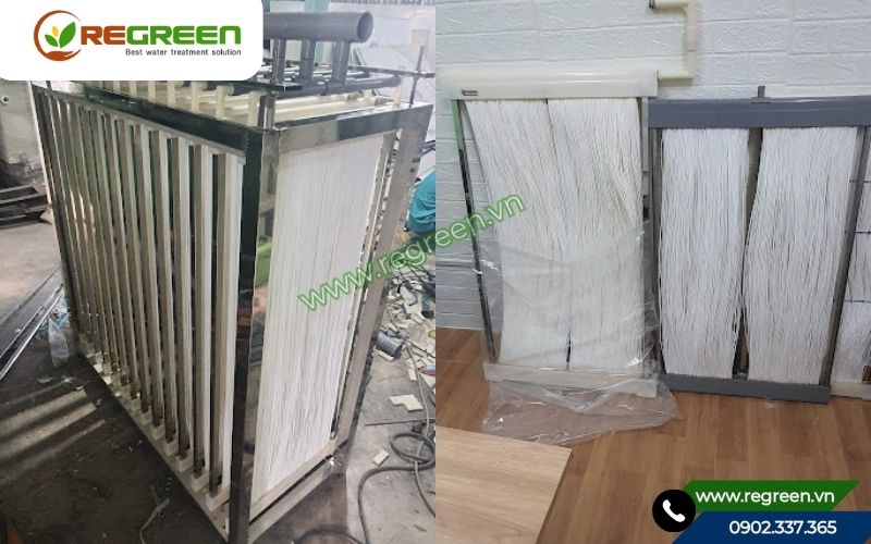 Cận cảnh cấu trúc của màng MBR dạng sợi rỗng.