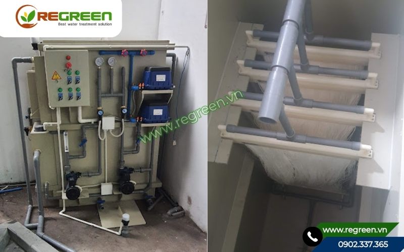 Hệ thống màng MBR dạng sợi rỗng giúp tiết kiệm diện tích.