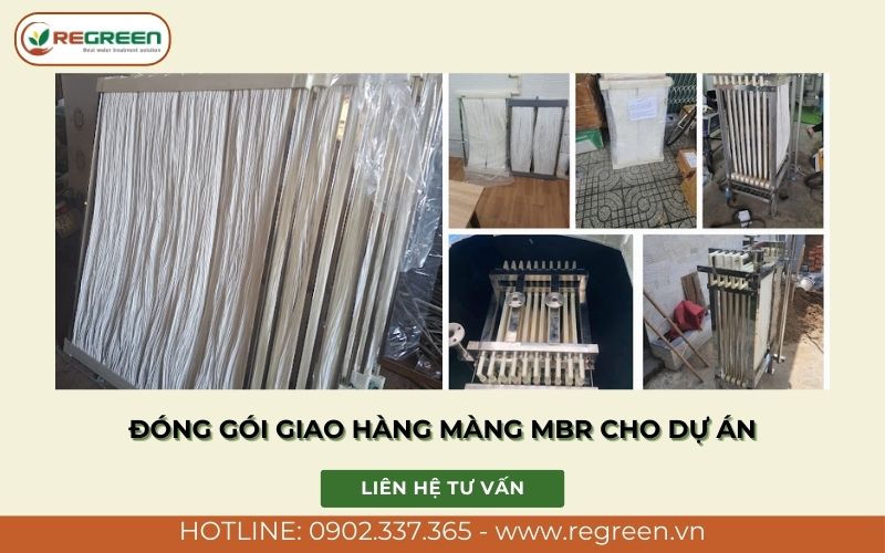 Đóng gói giao hàng màng MBR cho dự án