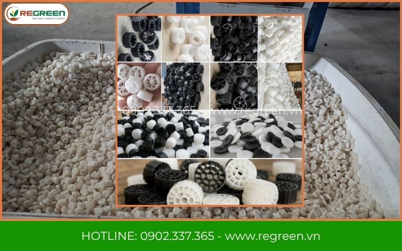 Hình ảnh hạt giá thể bánh xe nhựa PE nguyên sinh
