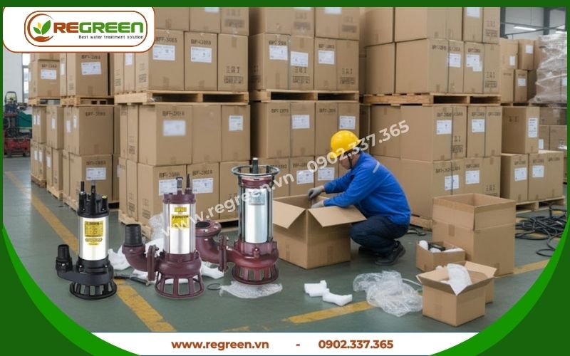 Regreen sẵn kho các loại máy bơm nước thải đủ công suất