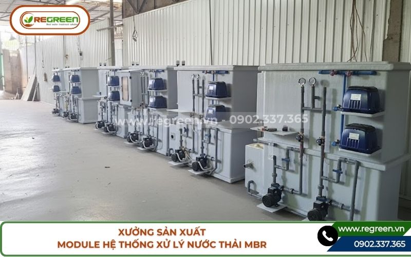 Máy xử lý nước thải phòng khám Regreen nhỏ gọn.