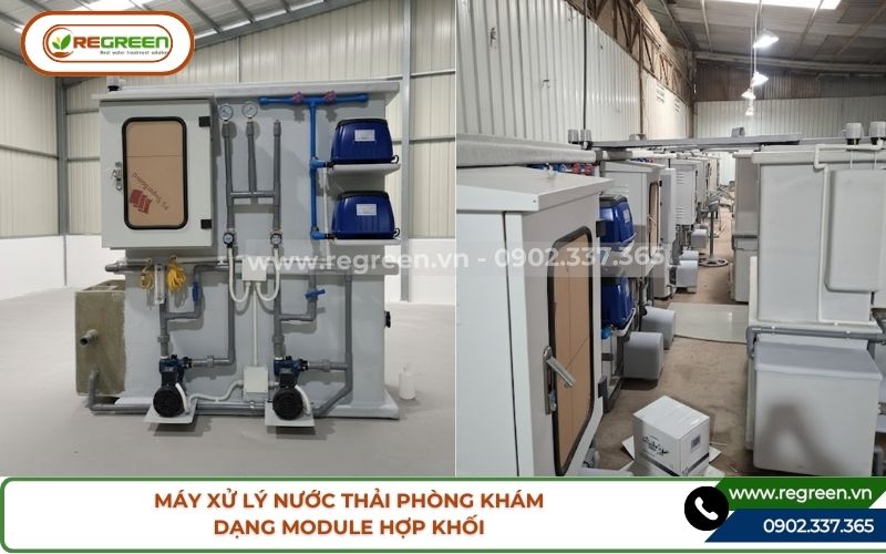 Hình ảnh máy xử lý nước thải phòng khám công suất nhỏ.