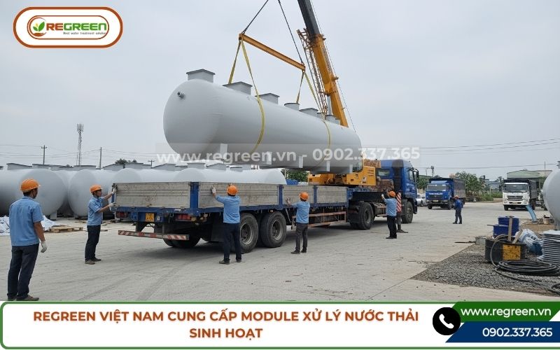 Regreen Việt Nam cung cấp module xử lý nước thải sinh hoạt
