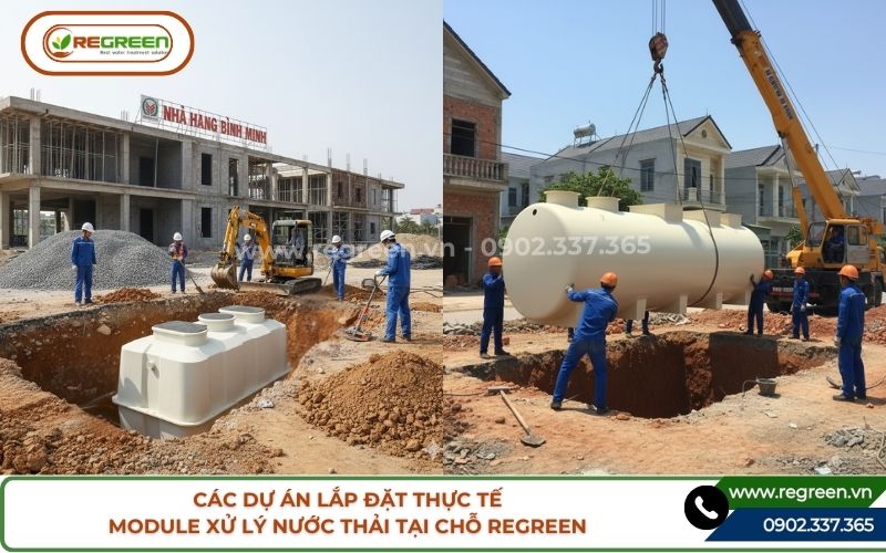 Dự án thực tế module xử lý nước thải tại chỗ Regreen
