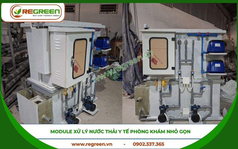 Cận cảnh module xử lý nước thải y tế phòng khám của Regreen.