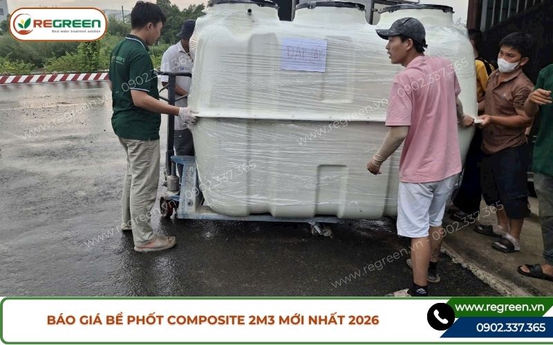 Báo giá bể phốt composite 2m3 mới nhất 2026