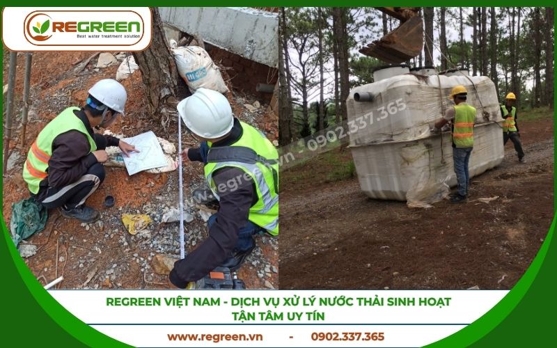 Dịch vụ xử lý nước thải sinh hoạt của Regreen Việt Nam.