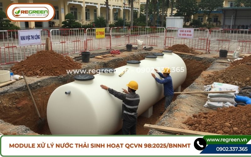 Module xử lý nước thải sinh hoạt QCVN 98:2025/BNNMT