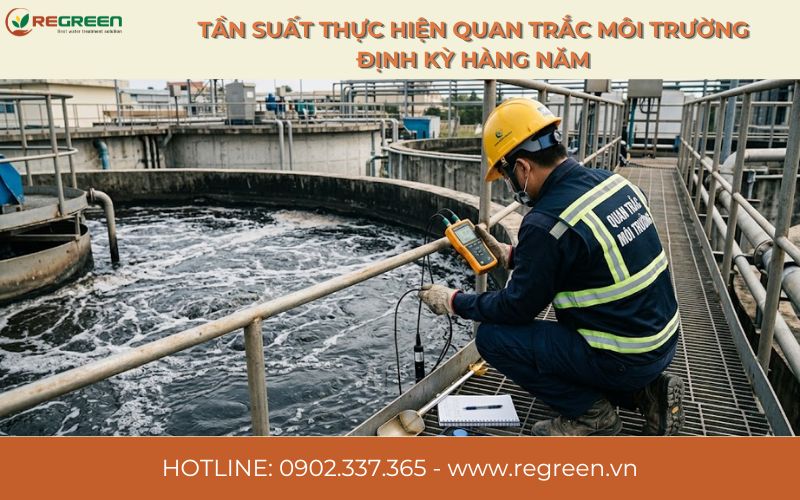 Tần suất thực hiện quan trắc môi trường định kỳ hàng năm