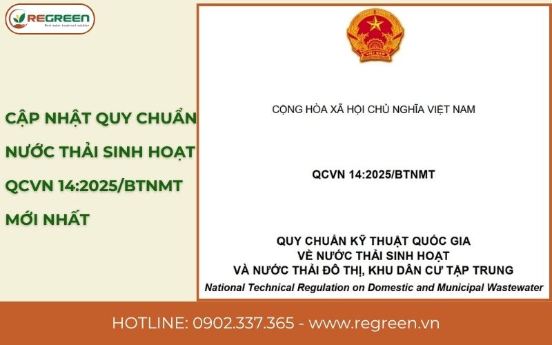 Bìa văn bản QCVN 14 2025 quy chuẩn nước thải sinh hoạt mới nhất