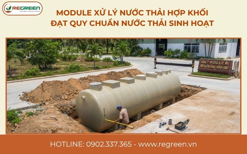 Module Johkasou composite đạt quy chuẩn nước thải sinh hoạt mới