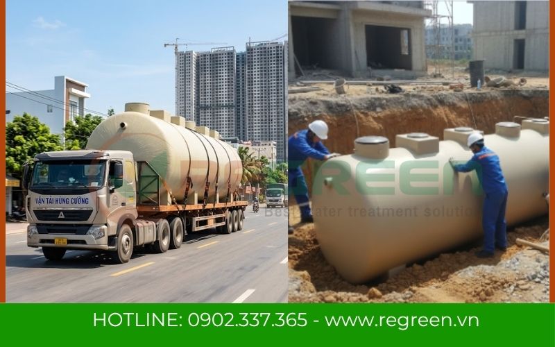 Bồn xử lý composite FRP đạt quy chuẩn xử lý nước thải công nghiệp
