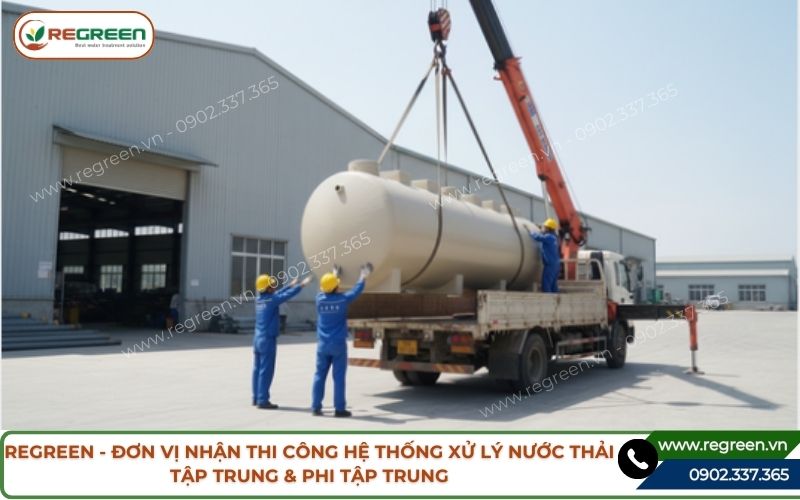 Regreen nhận thi công hệ thống xử lý nước thải tập trung & phi tập trung giá tốt.