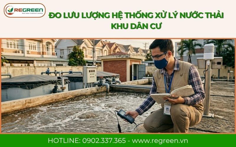 Đo lưu lượng hệ thống xử lý nước thải khu dân cư