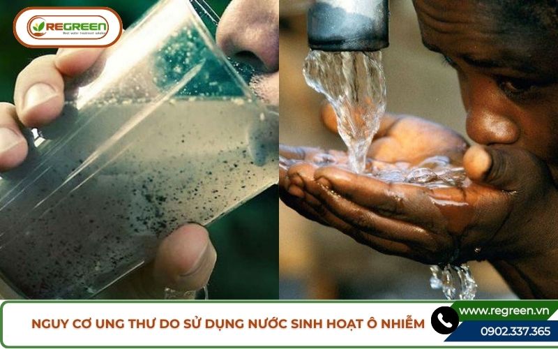 Nguy cơ ung thư từ hóa chất trong ô nhiễm nước thải sinh hoạt.