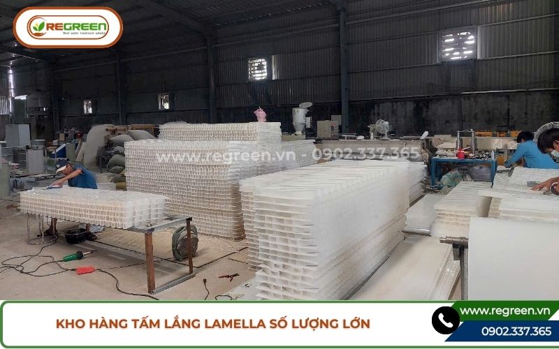 Kho hàng tấm lắng lamella số lượng lớn