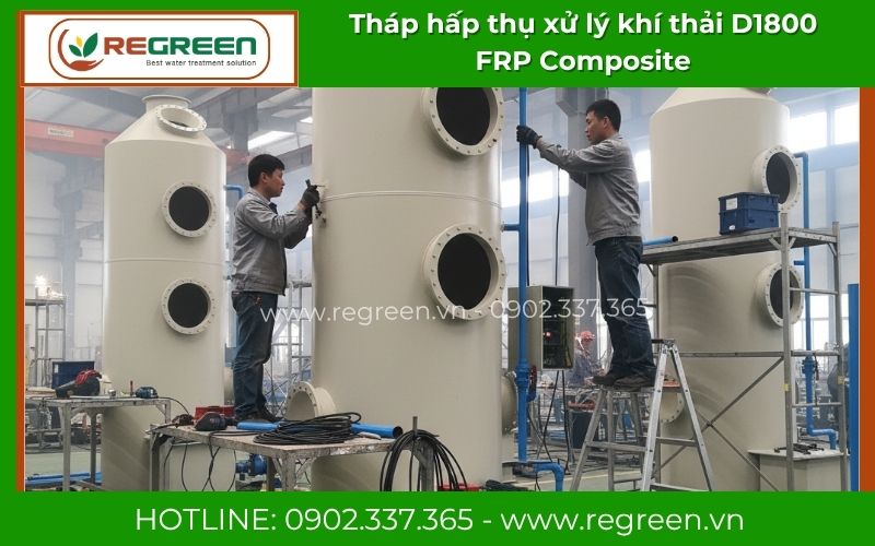 Tháp hấp thụ D1800 đạt chuẩn xả thải QCVN