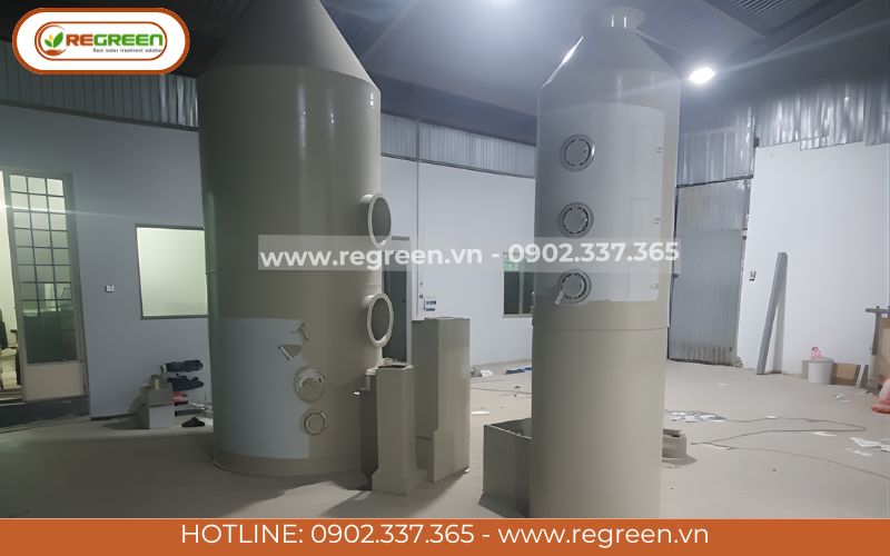 tháp hấp thụ khí thải nhựa pp giá tốt