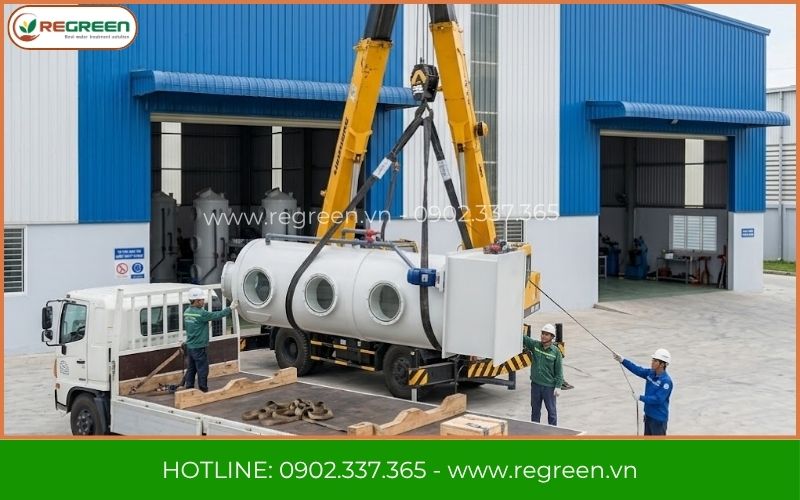 Tổng quan mô hình tháp hấp thụ xử lý khí thải công nghiệp