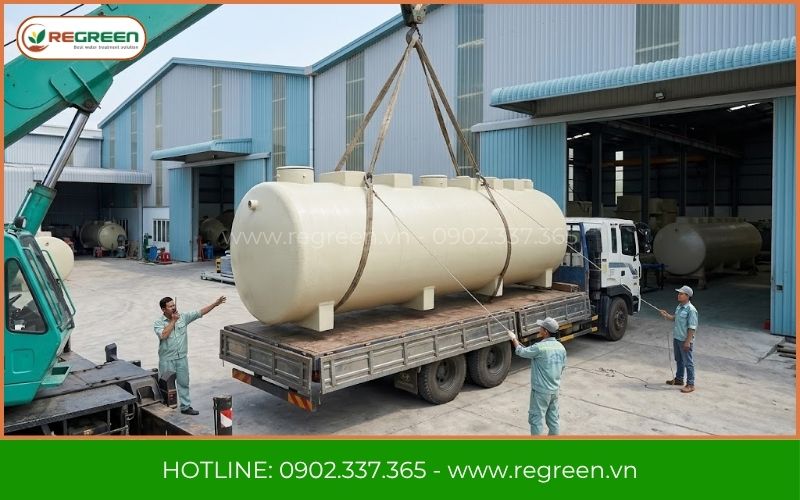 Vận chuyển module đến công trình xử lý nước thải Bình Dương